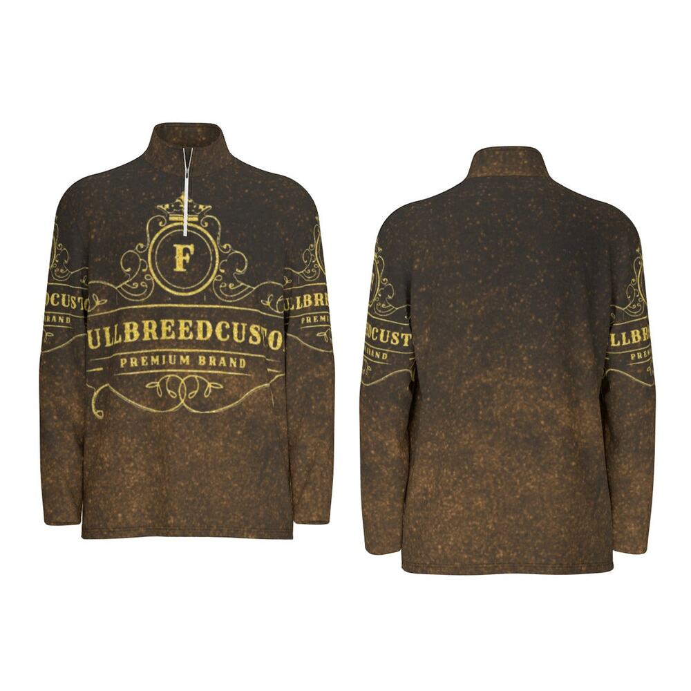 FullbreedCustom  Print Men's Sports Collar Jersey With Long Sleeve